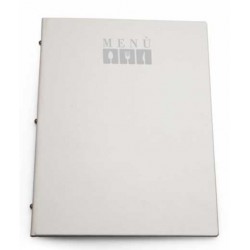 Menu rigido ristorante hotel personalizzabile da stampare con logo e descrizione online - bianco